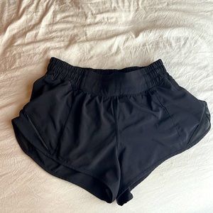 Low rise black hotty hot shorts